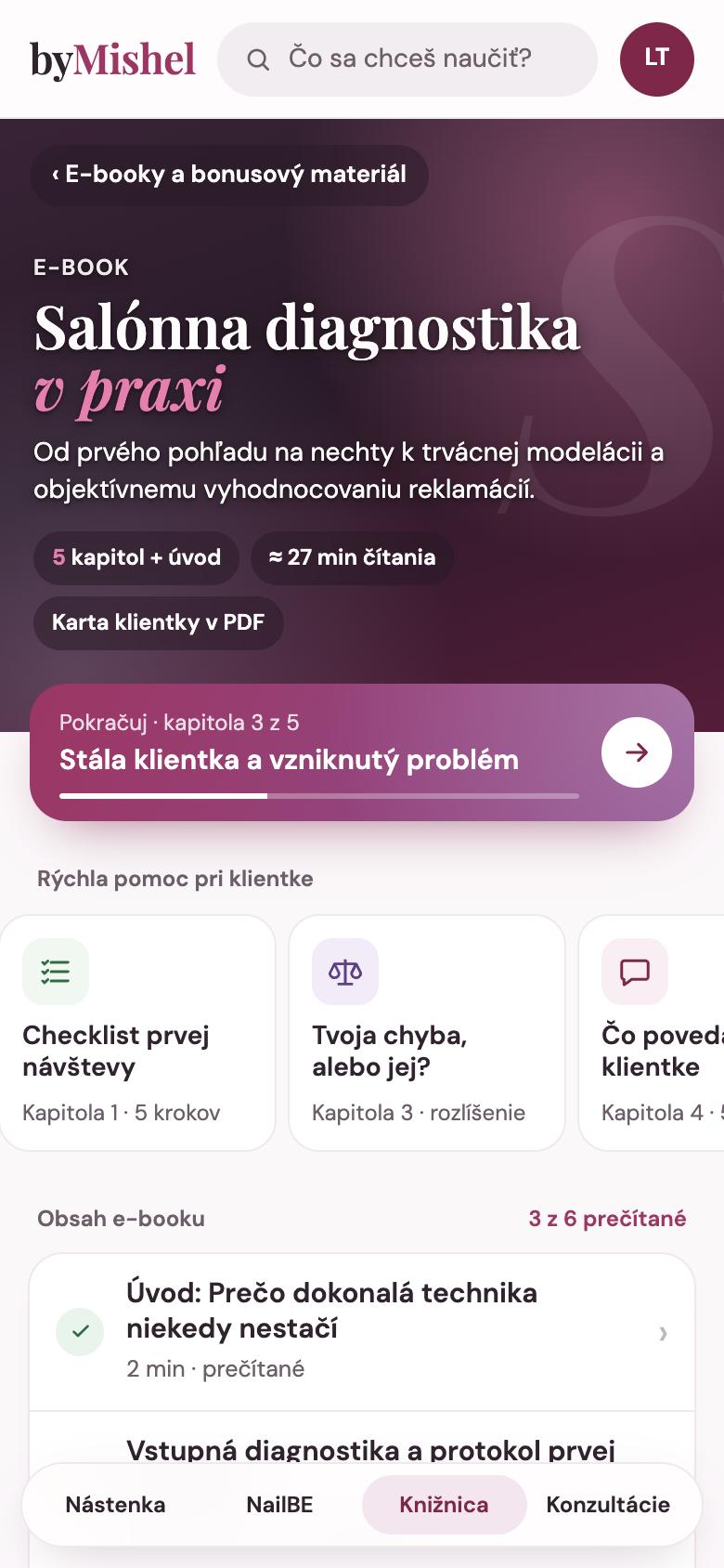 Ukážka: obálka e-booku s rýchlou pomocou pri klientke