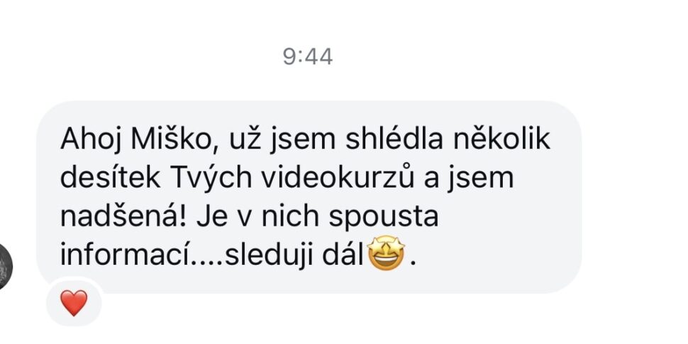 Snímka správy od kurzantky online kurzov 6