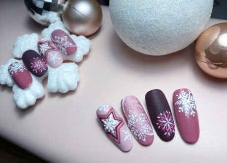 Vianočný nailart, vločky | nechtový online video kurz byMishel